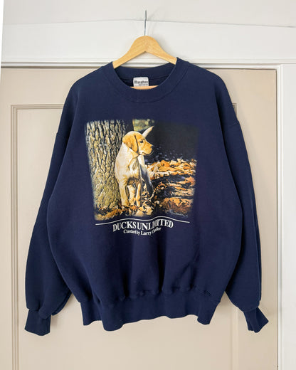 Dog Graphic Crewneck Sweater