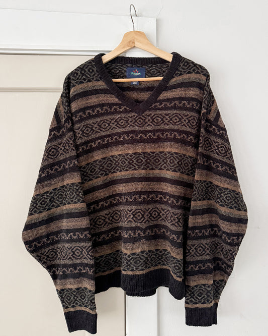 Knitted V Neck Sweater