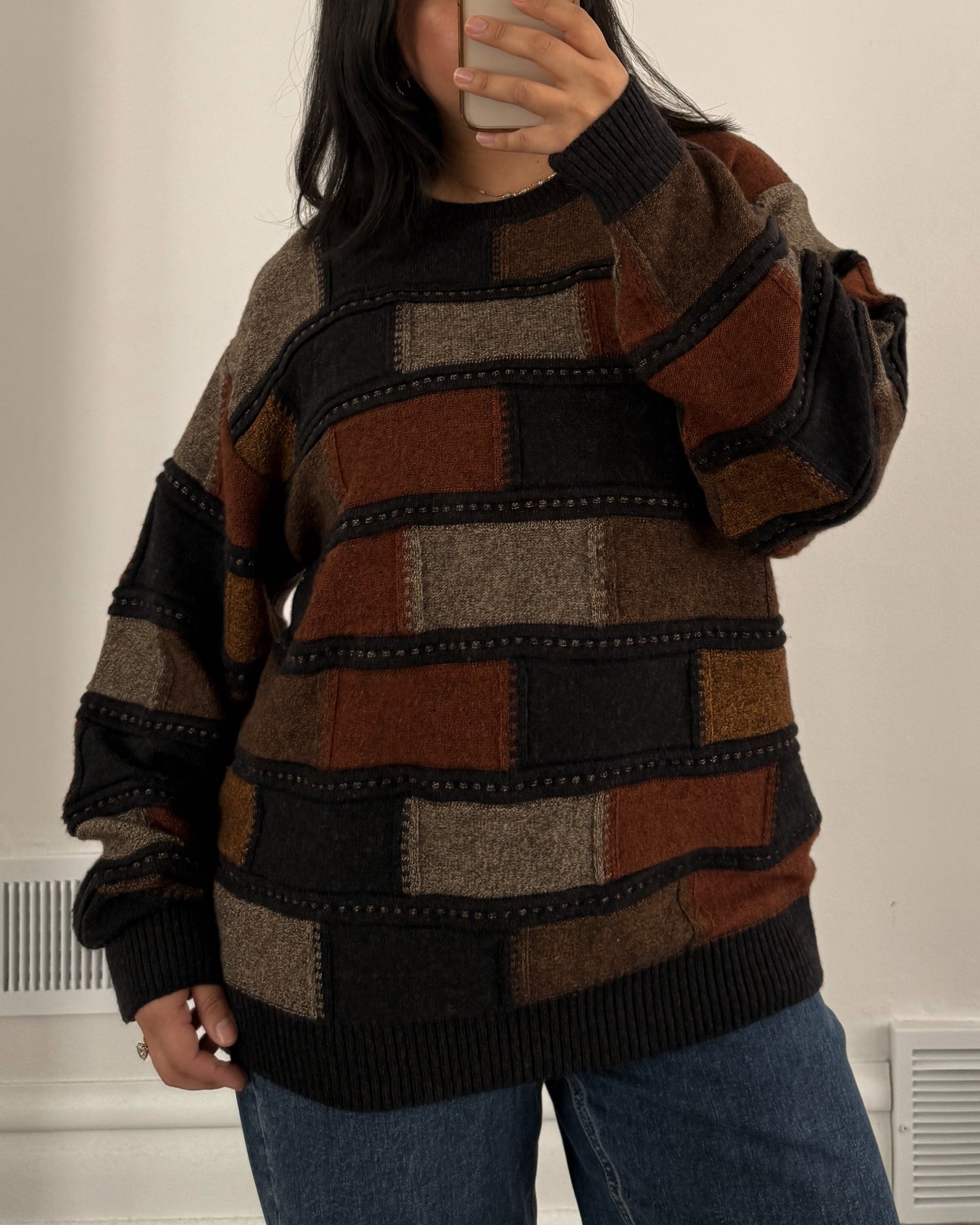 Vintage Wool Blend Knitted Sweater