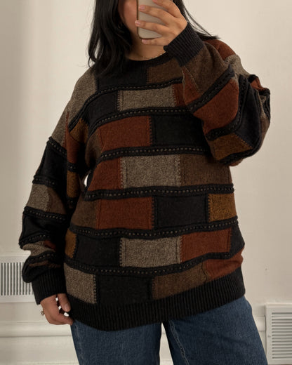 Vintage Wool Blend Knitted Sweater