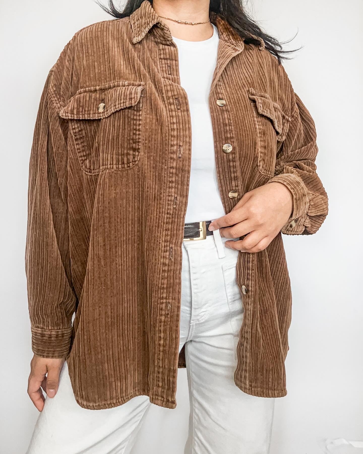 Brown Corduroy Jacket Shirt