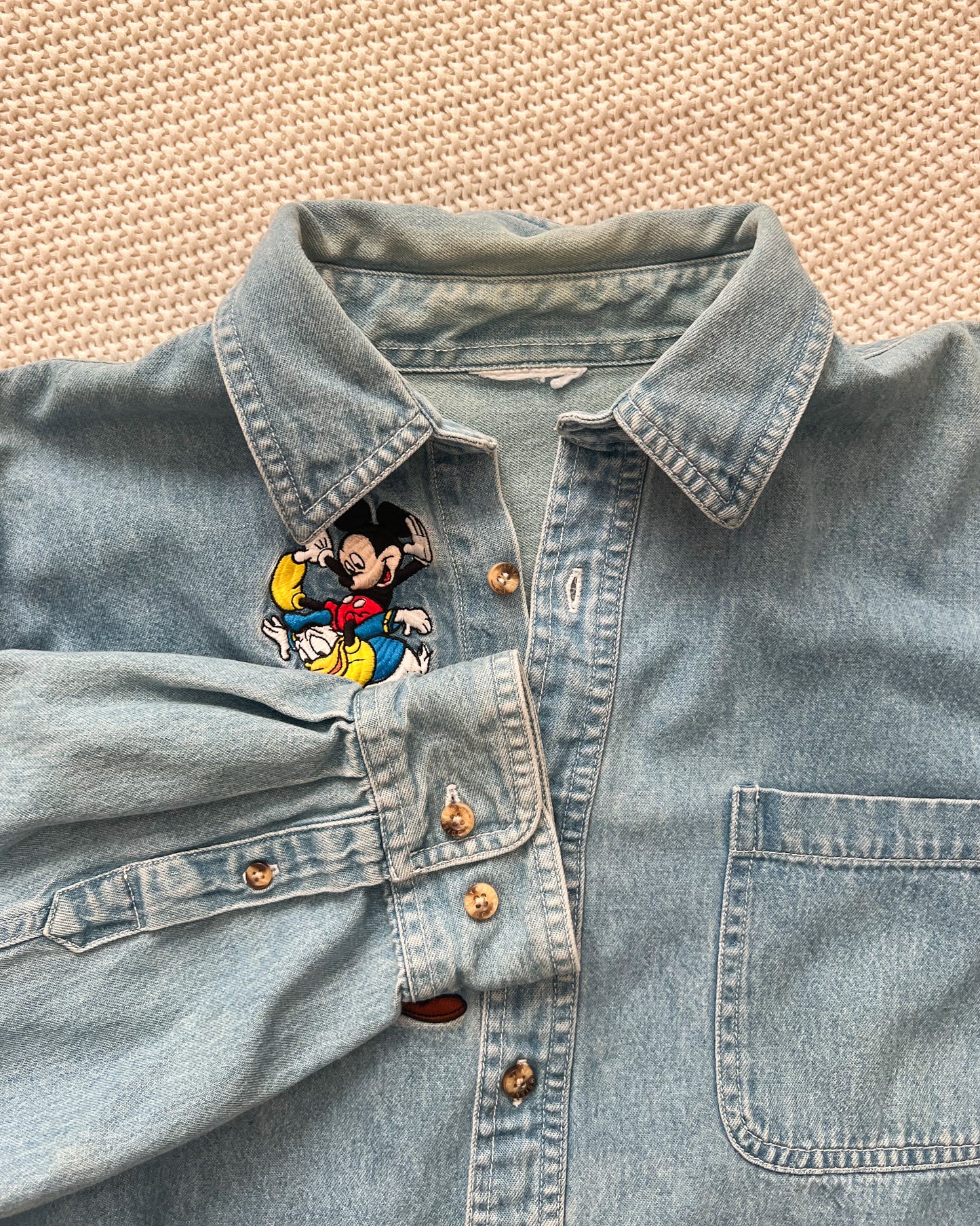 Mickey Denim Button Up