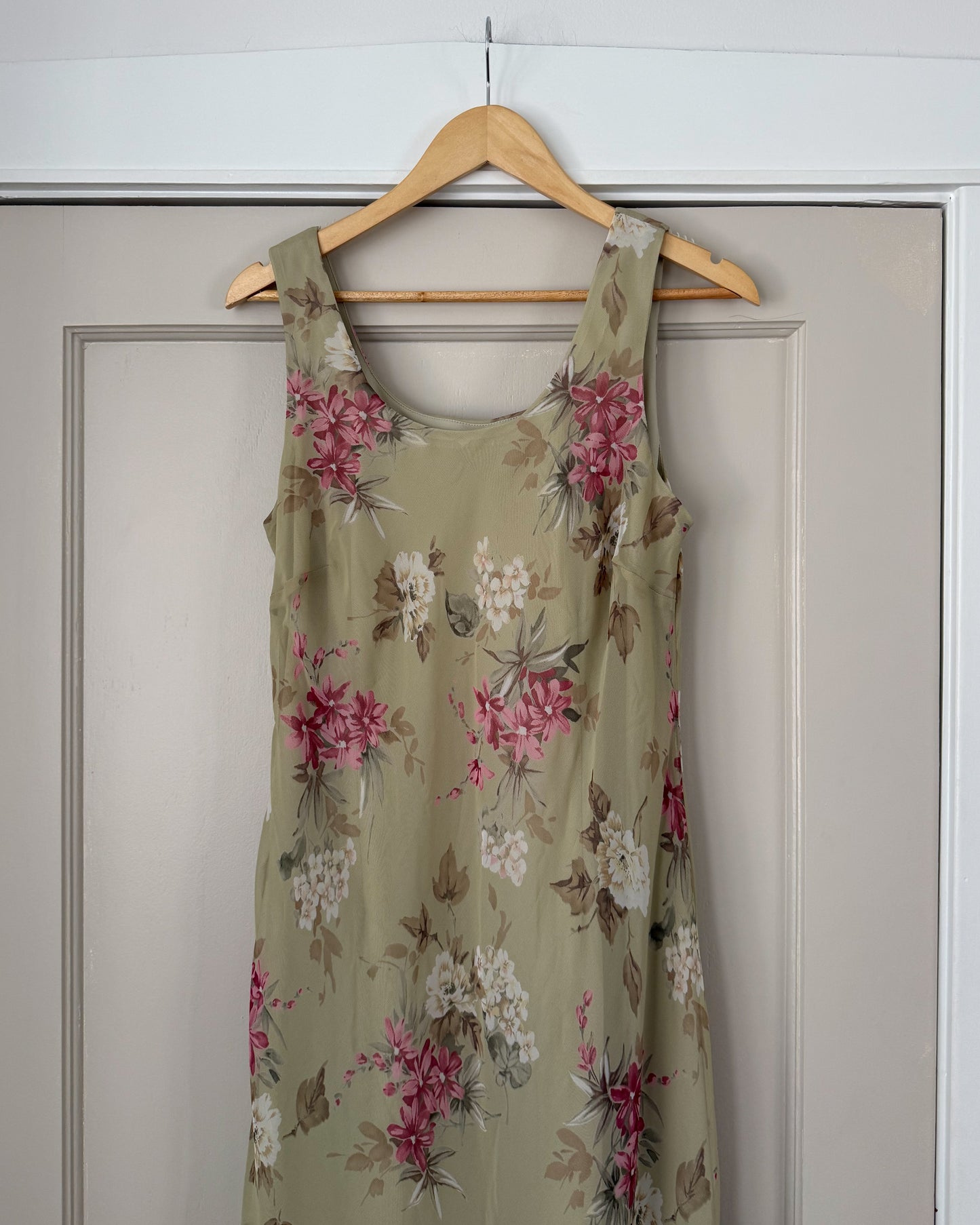 Green & Pink Floral Dress