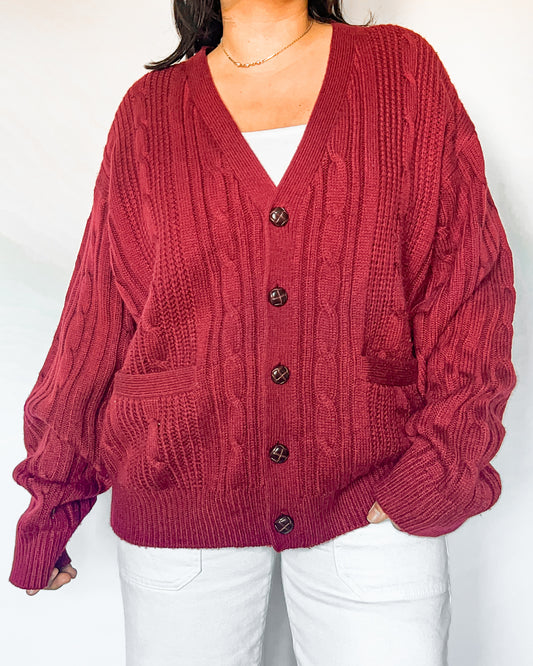 Towncraft Red Knitted Cardigan