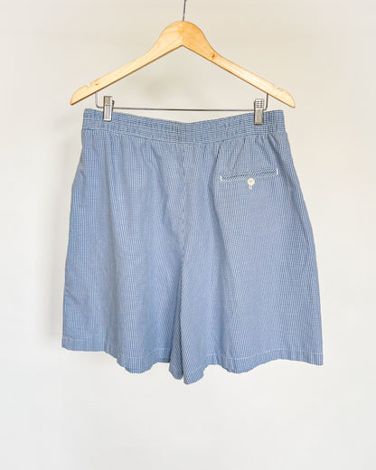 Vintage Blue Patterned Shorts