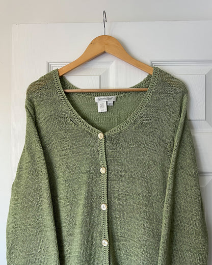 Green Knitted Cardigan