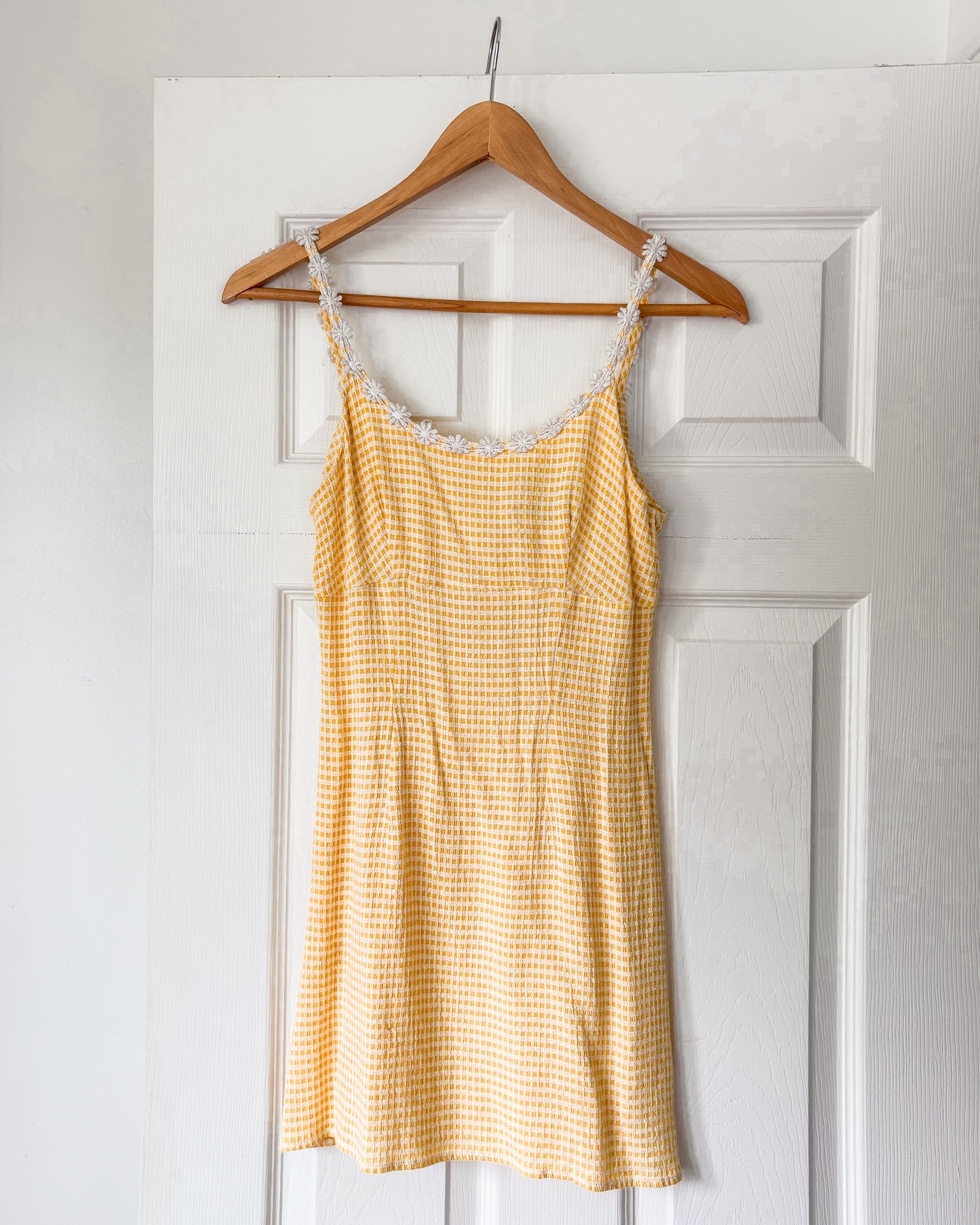 Vintage Yellow Gingham Dress