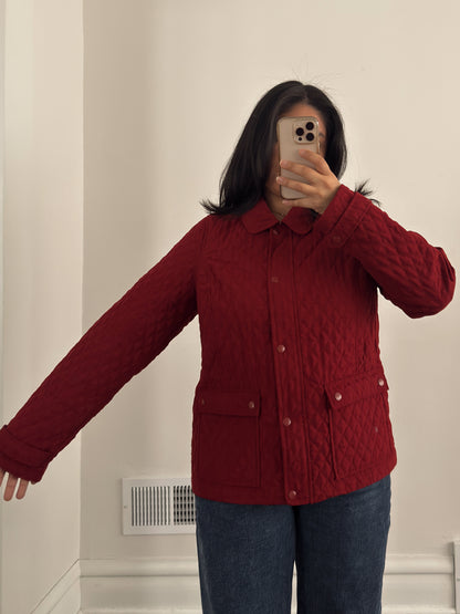 Merona Red Quilted Jacket