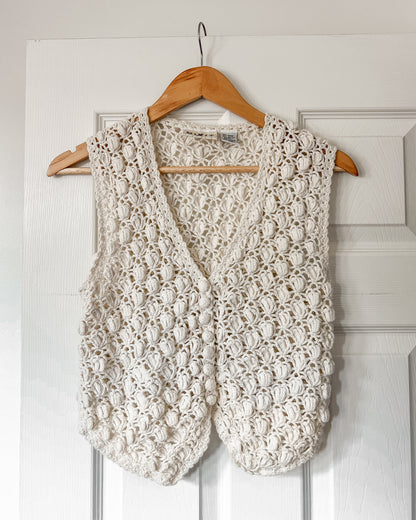 Vintage Knitted Textured Vest