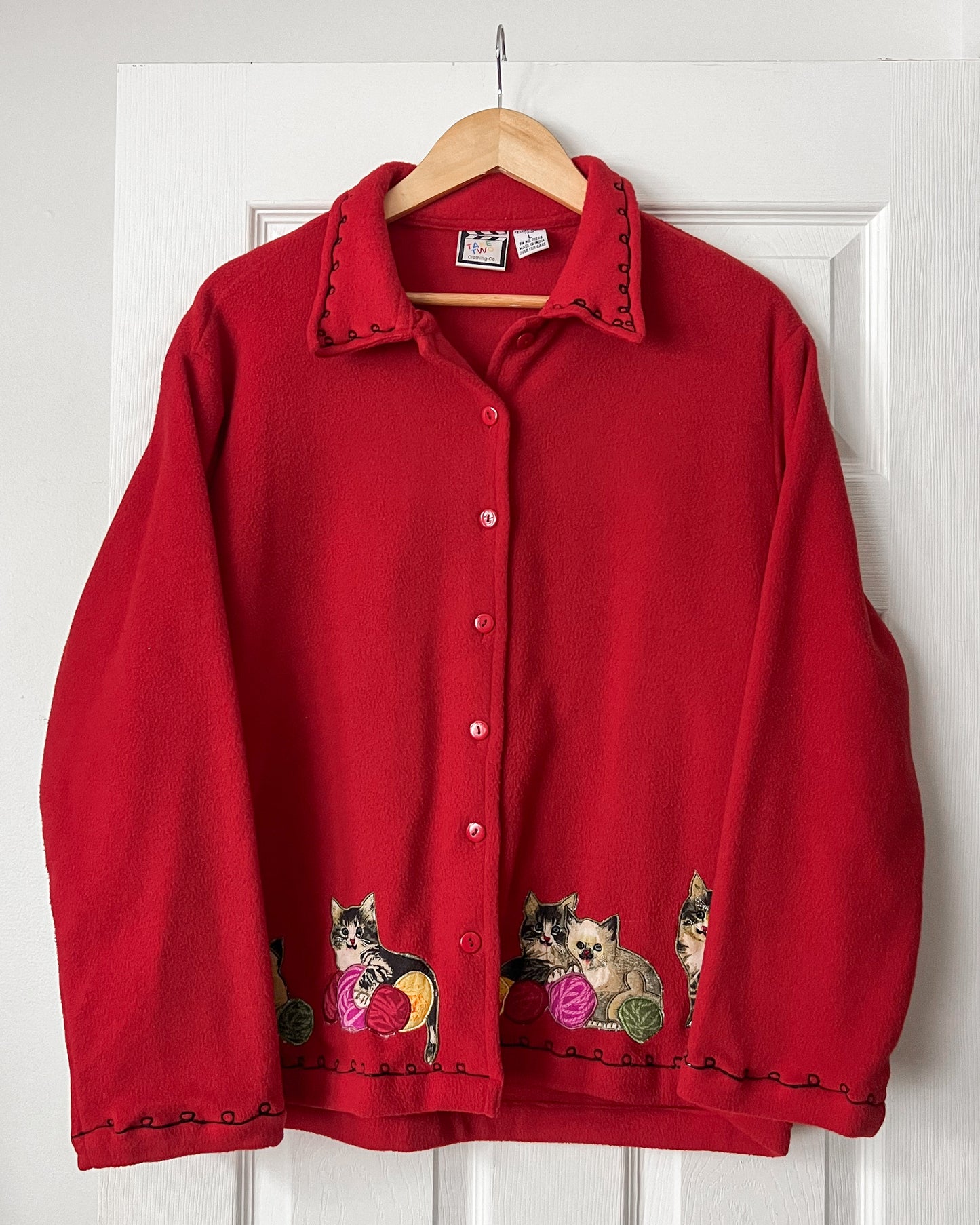 Cat Graphic Sherpa Jacket