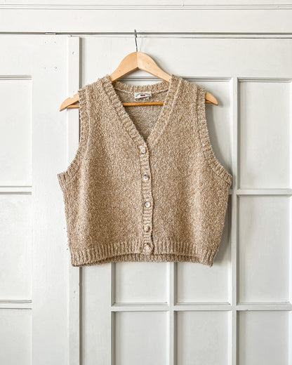 Beige Knitted Vest