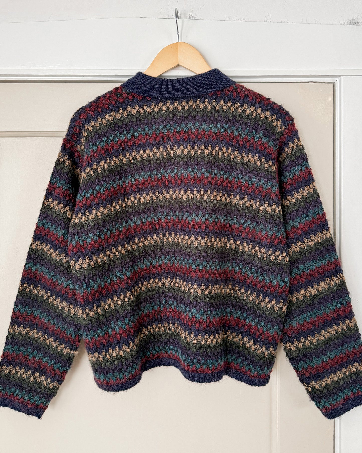 Paul Harris Striped Zip Up Sweater
