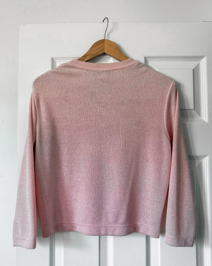 Vintage Pink Floral Button Cardigan