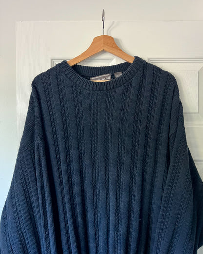 David Taylor Navy Blue Knitted Sweater
