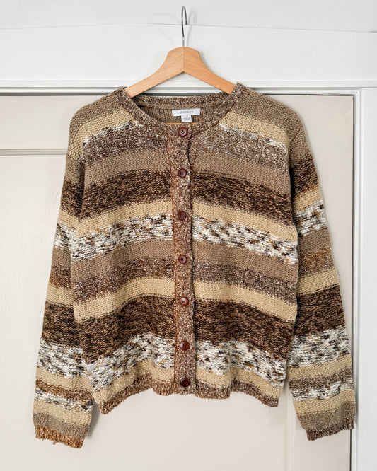 Neutral Striped Cardigan