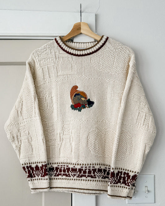Vintage Fall Harvest Knitted Sweater