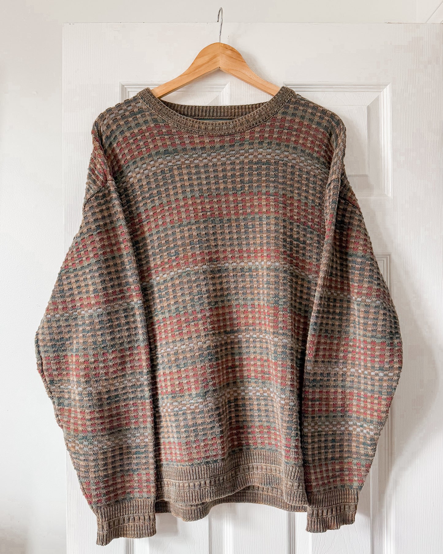 Checkered Knitted Sweater