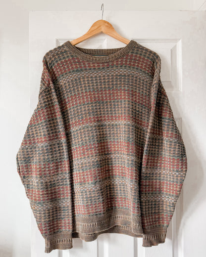 Checkered Knitted Sweater