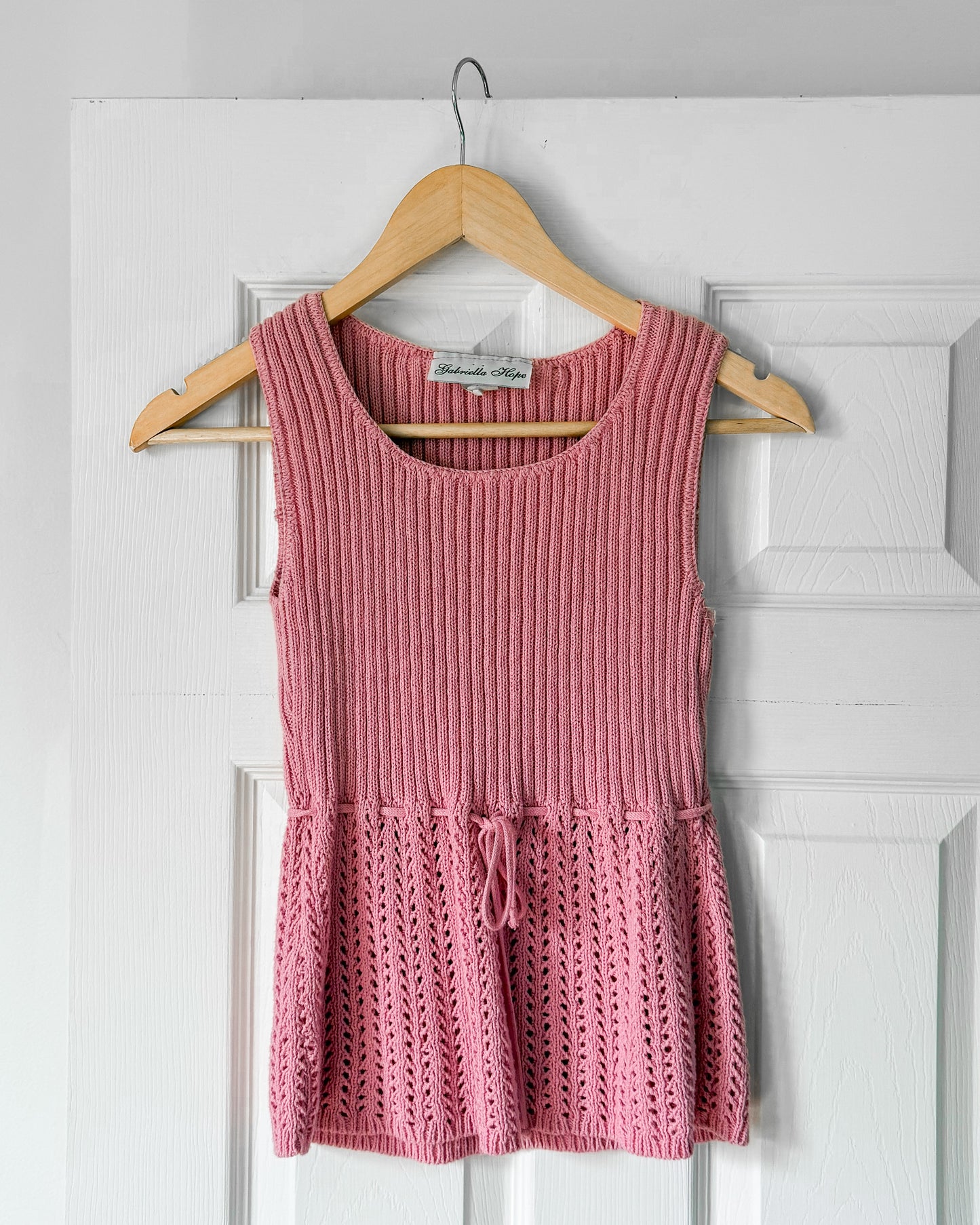 Pink Knitted Tank Top