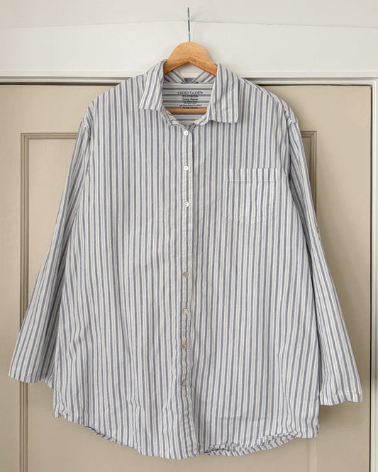 Cotton Striped Button Up Shirt