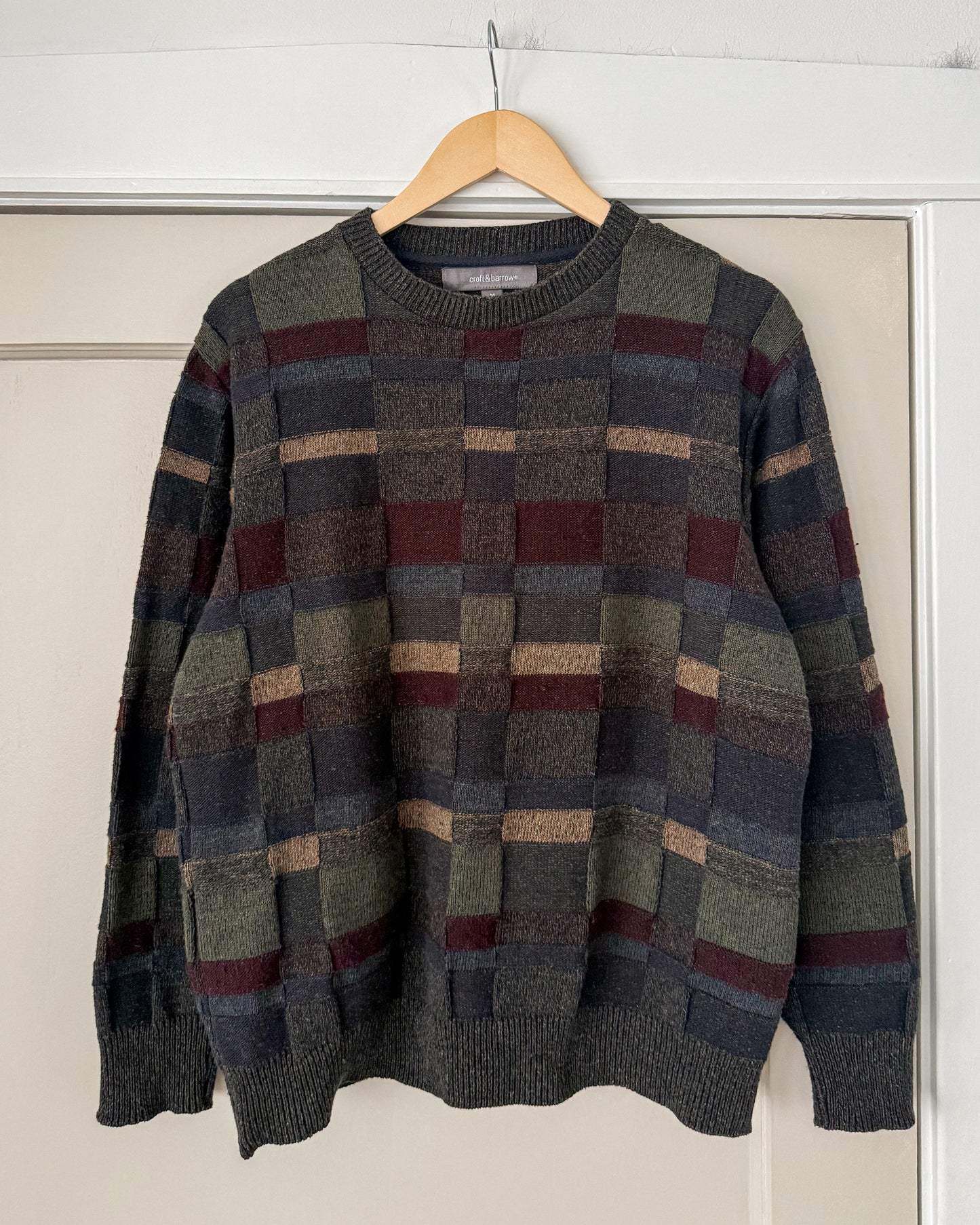 Checkered Knitted Sweater