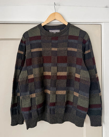 Checkered Knitted Sweater