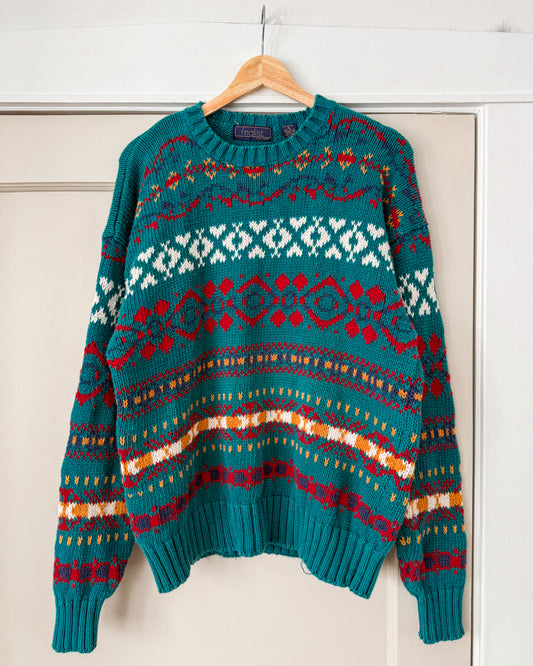 Vintage Multi Colored Knitted Sweater