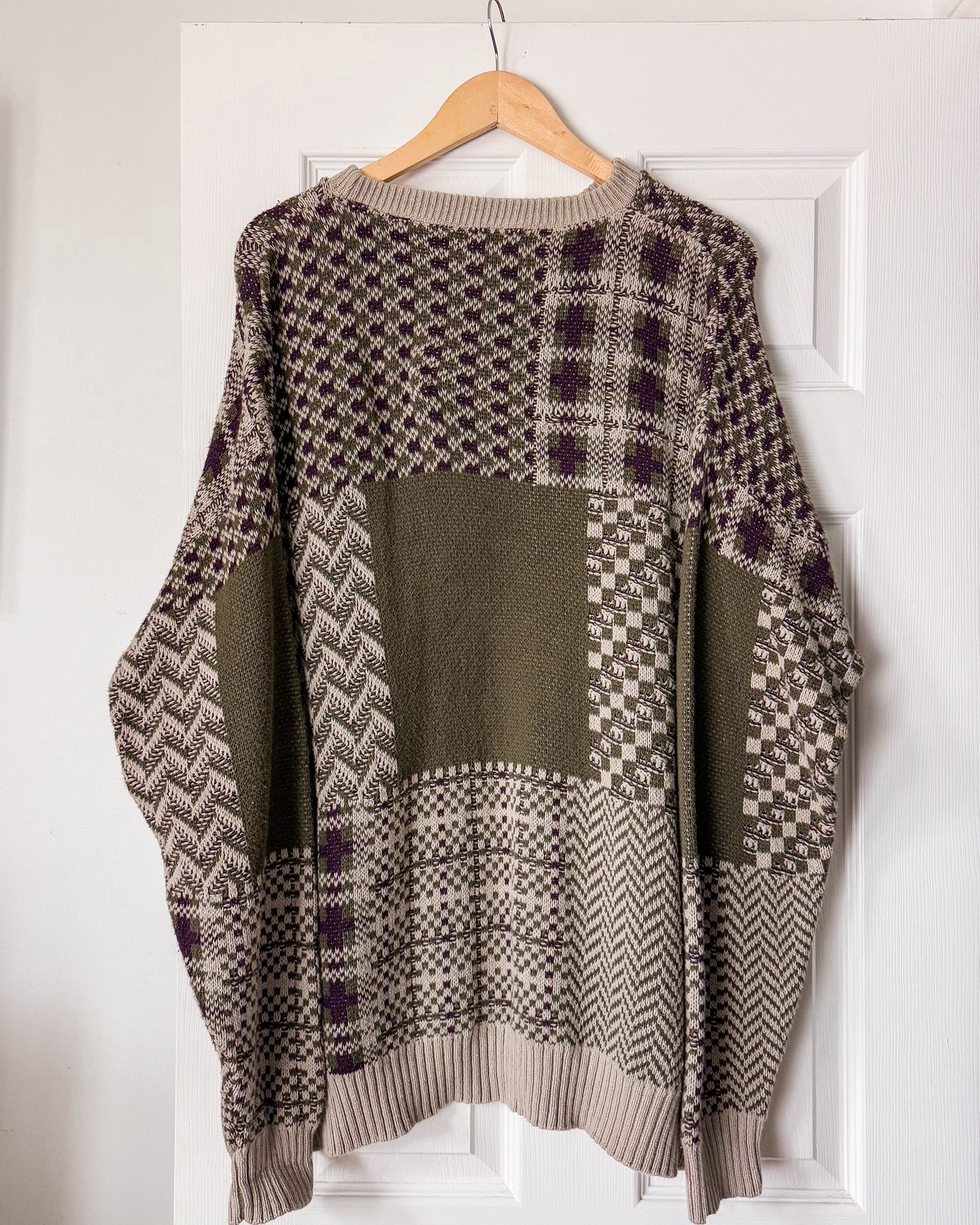 Multi Patchwork Knitted Sweater