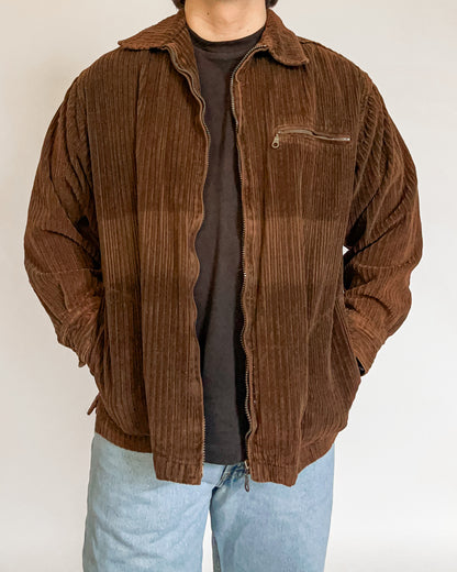 Brown Corduroy Zip Up