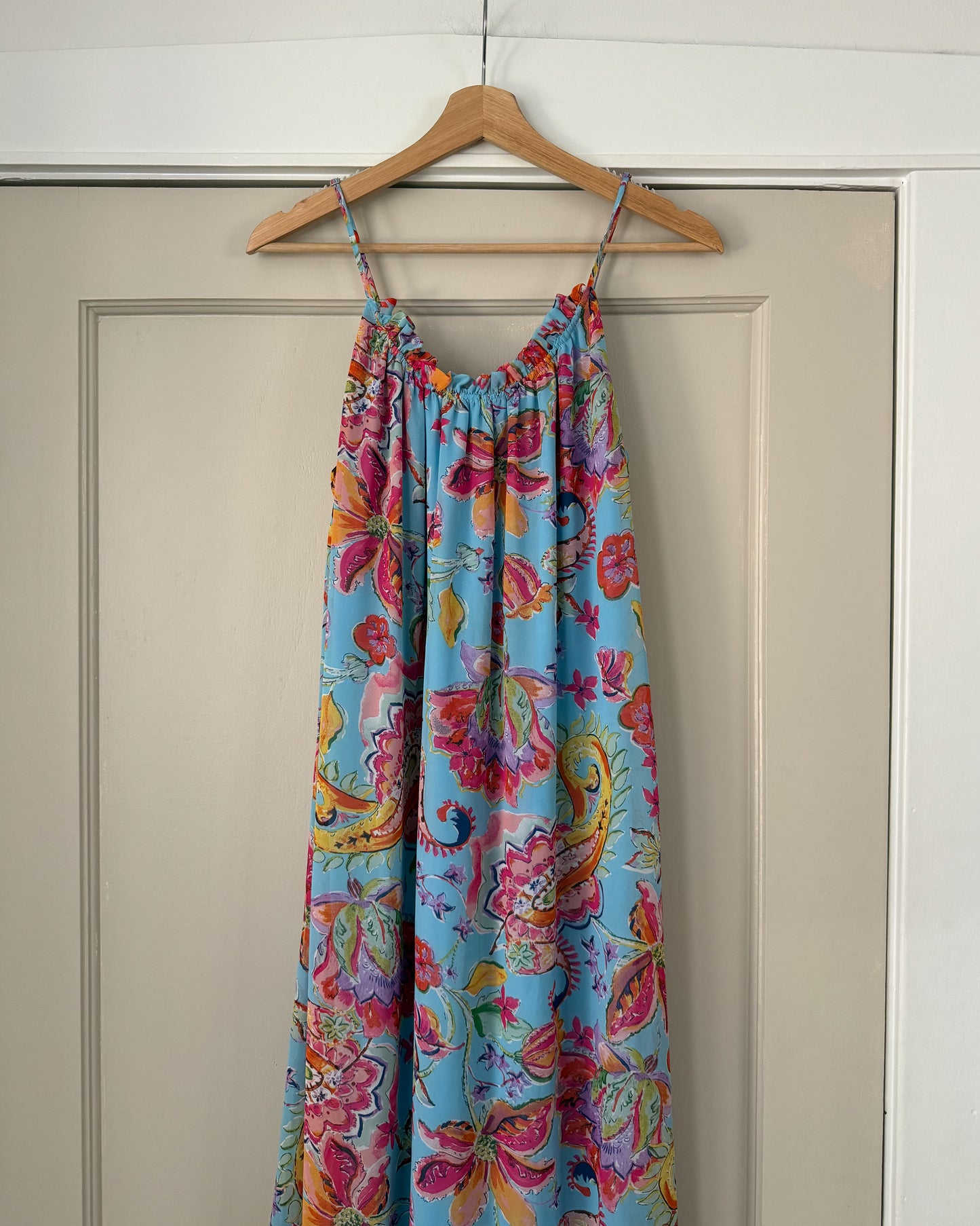 Blue Floral Maxi Dress