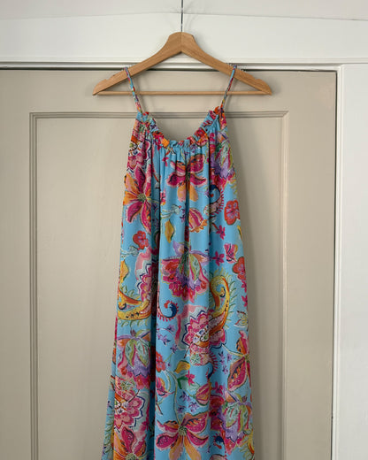 Blue Floral Maxi Dress