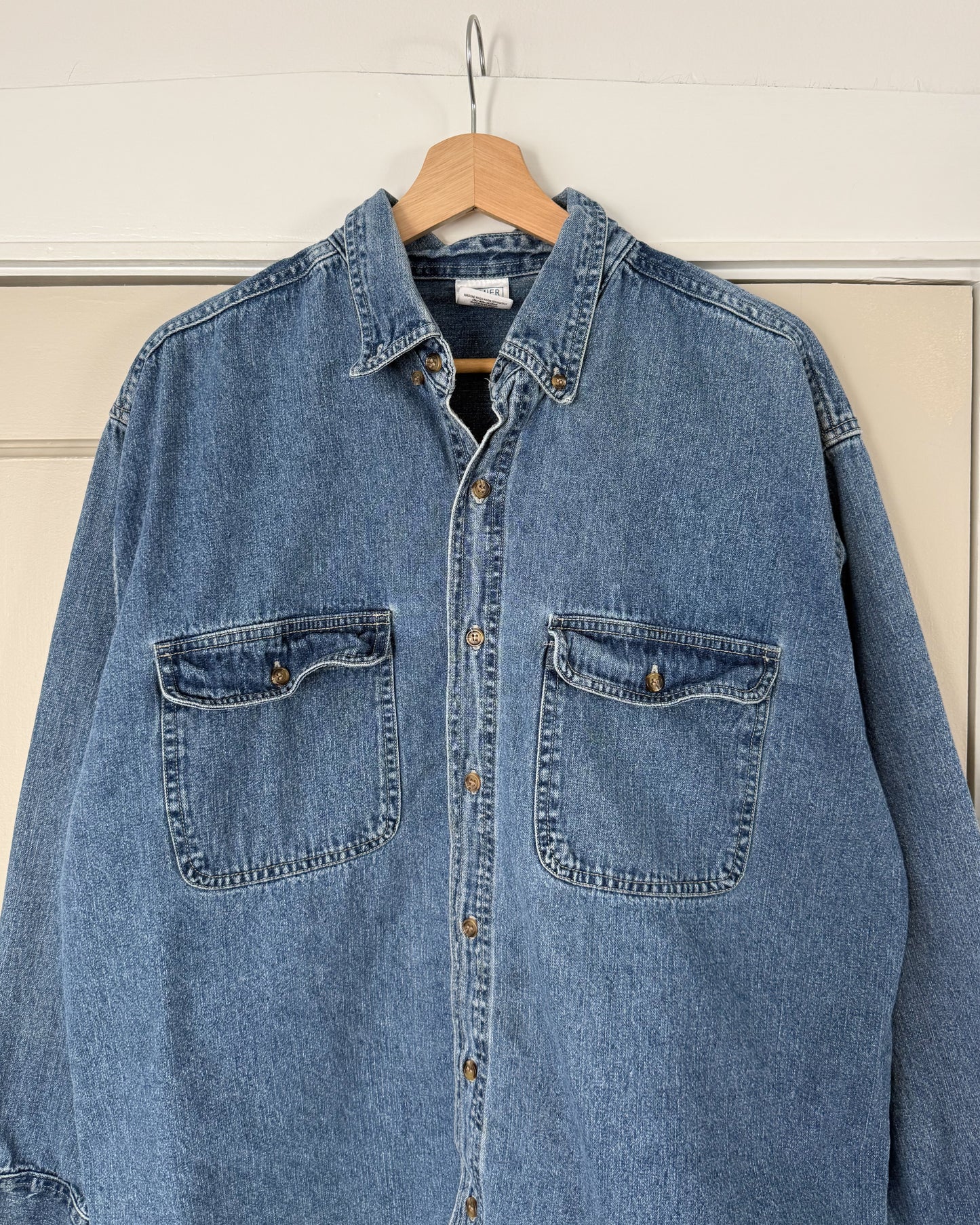 Denim Long Sleeve Button Up Shirt