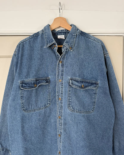Denim Long Sleeve Button Up Shirt