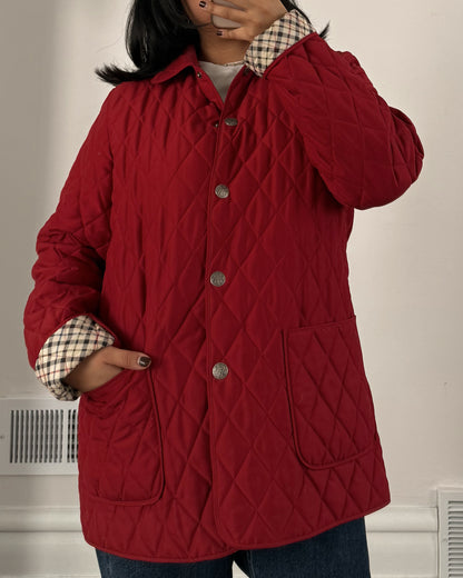 Red Quilted Coat