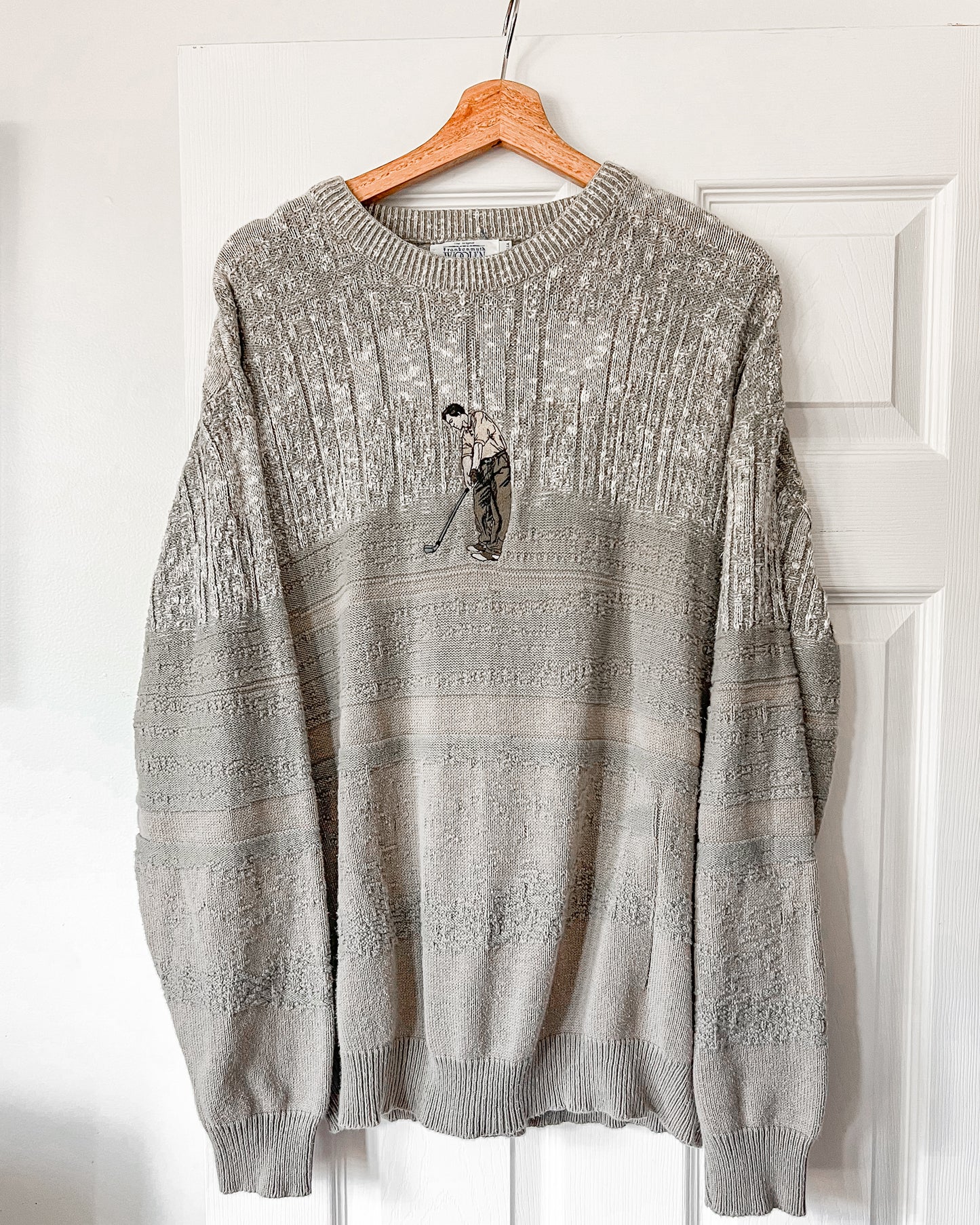 Vintage Golf Textured Knitted Sweater