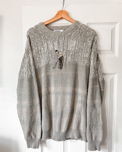 Vintage Golf Textured Knitted Sweater