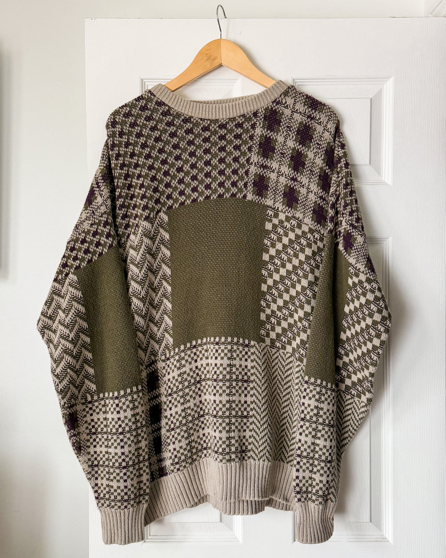 Multi Patchwork Knitted Sweater