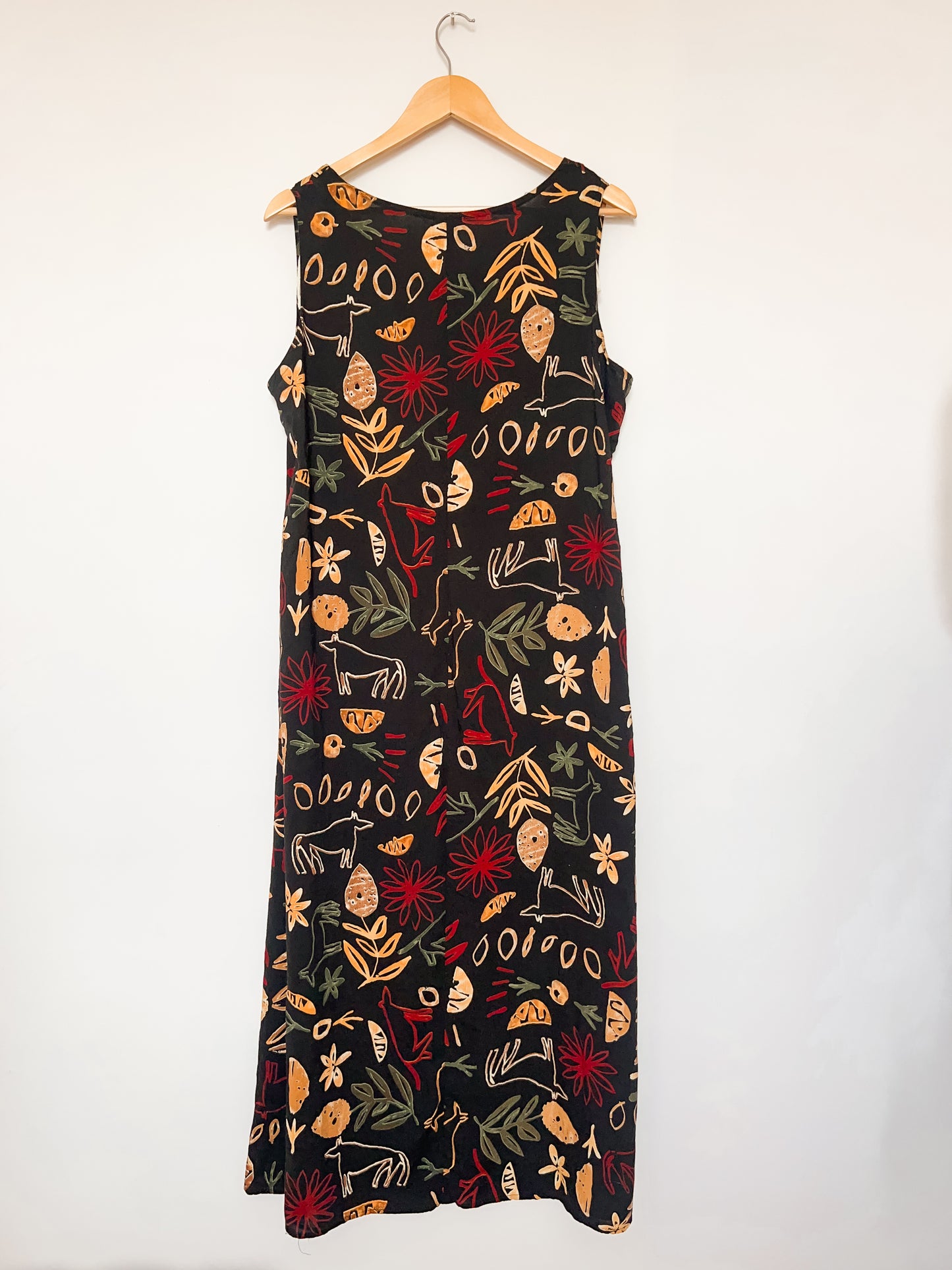 Vintage Patterned Maxi Dress