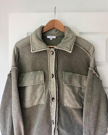Green Textured Shacket