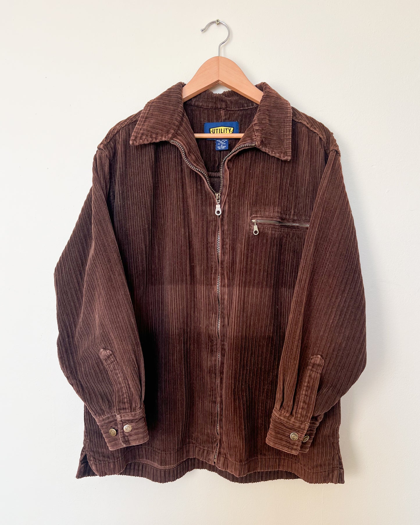 Brown Corduroy Zip Up