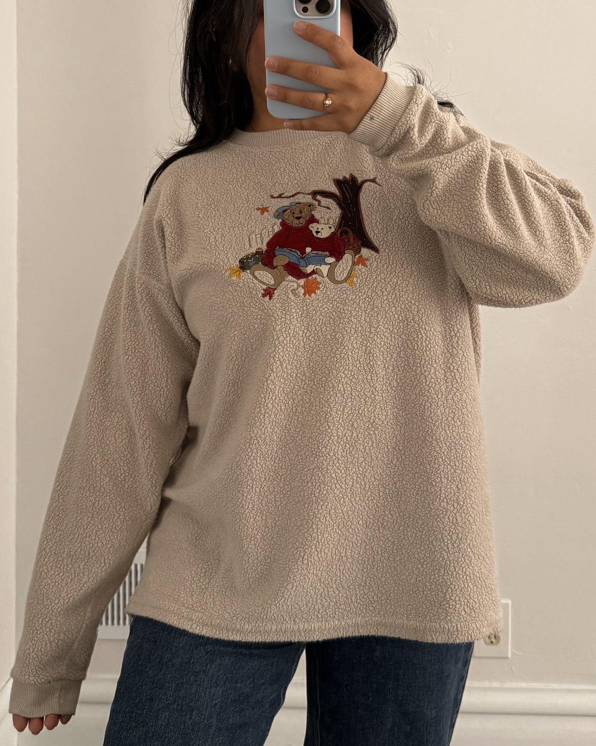90’s Bear Fall Crewneck Sweater