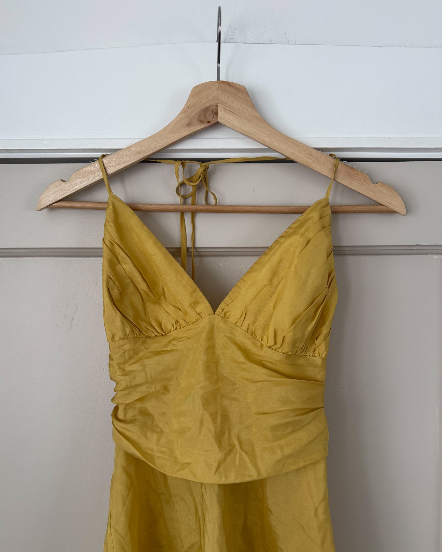 Silk Gold Halter Top