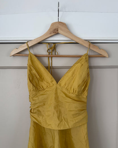 Silk Gold Halter Top
