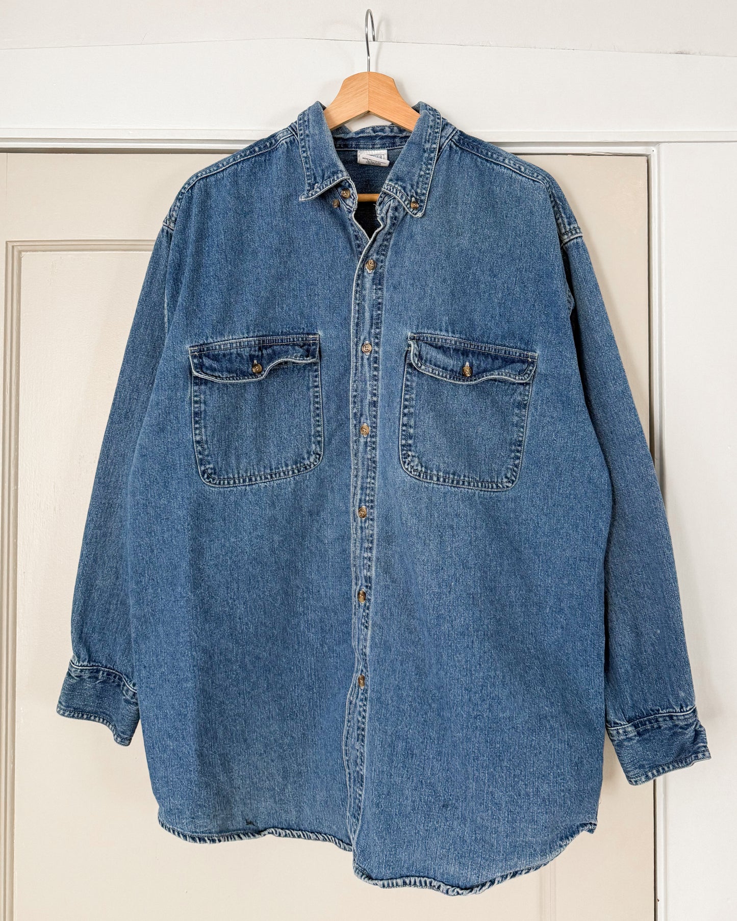 Denim Long Sleeve Button Up Shirt