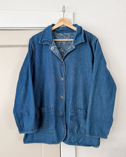 Denim Paisley Reversible Jacket