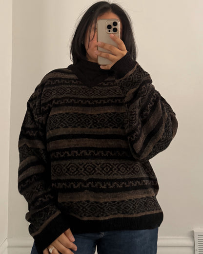 Knitted V Neck Sweater