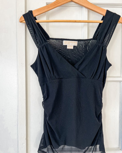 Black Sheer Tank Top