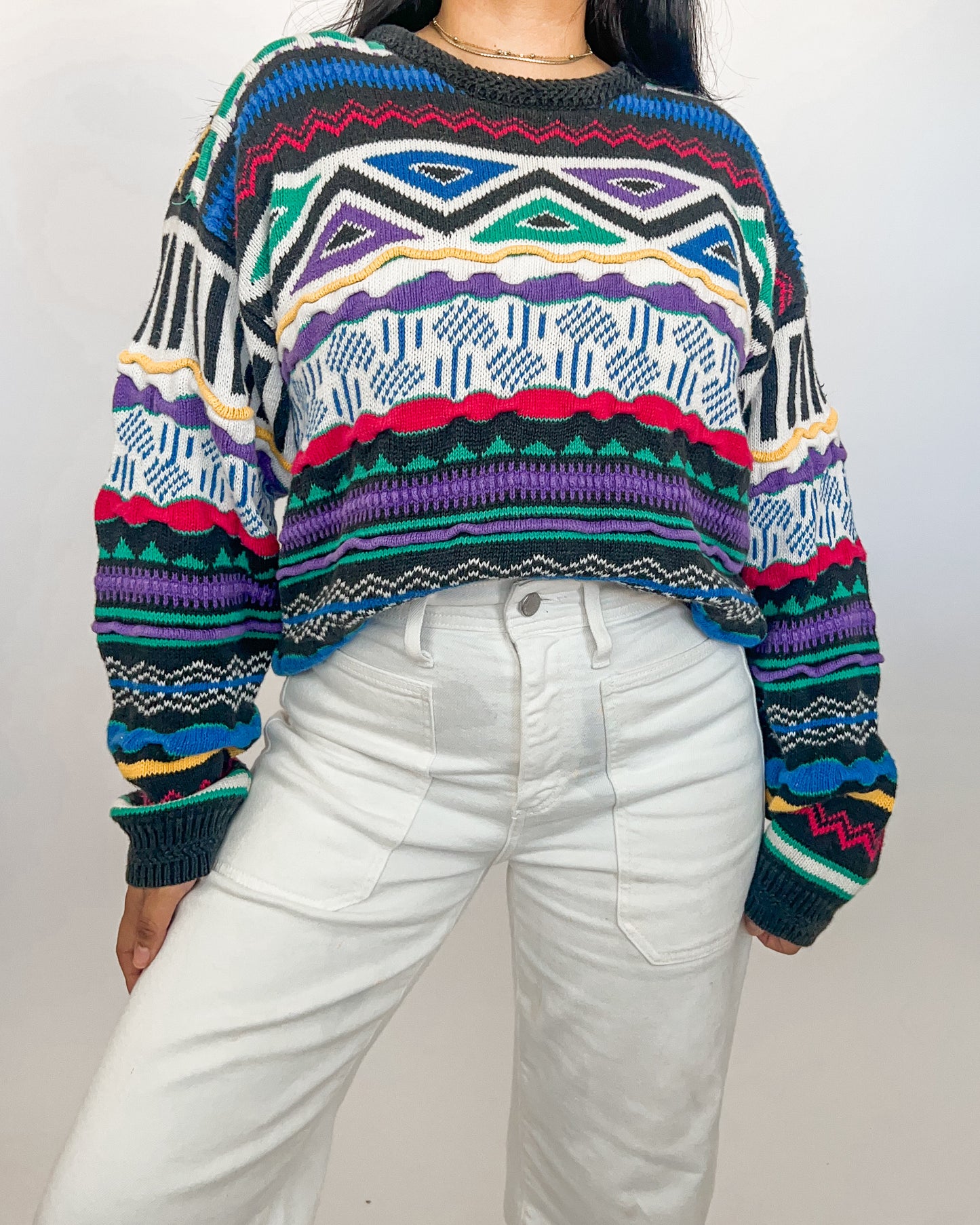 Colorful Coogi Style Sweater