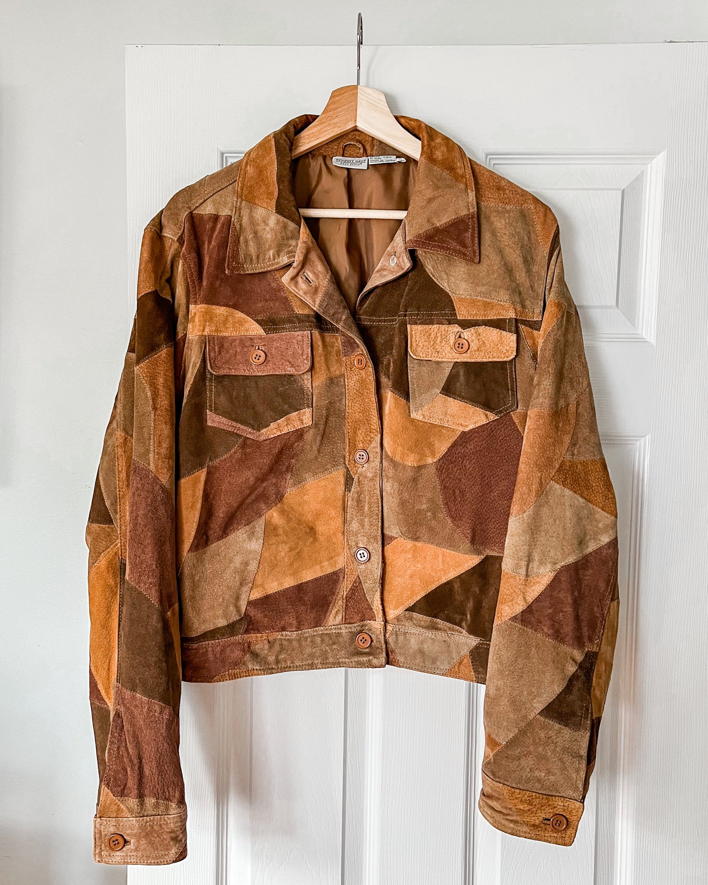 Patchwork Suede Leather Jacket