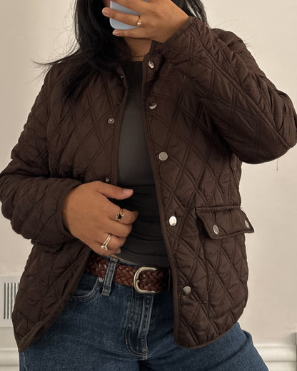 Brown Quilted Jacket